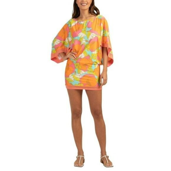 NWT Trina Turk Women's Playa De Flor Floral Print Swim Tunic Cover-up - Picture 5 of 7